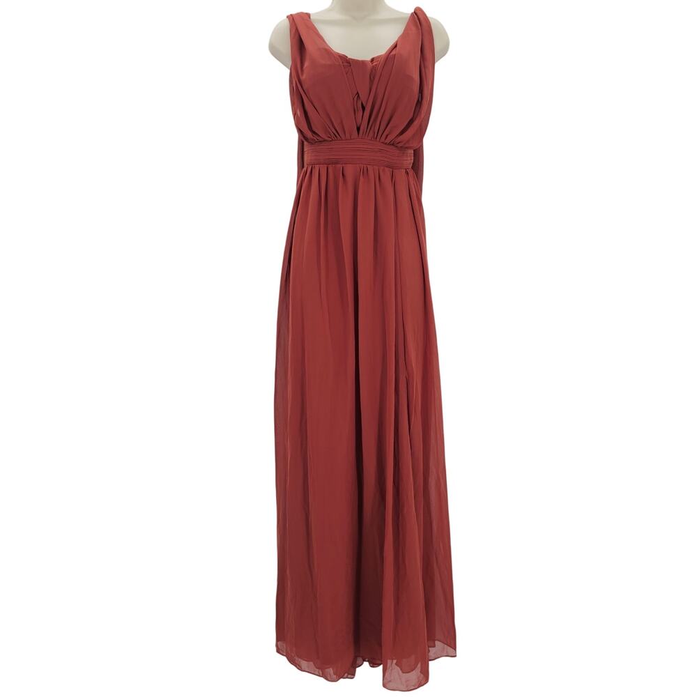 Birdy Grey Womans size M Grace Chiffon Convertible Formal Dress Gown Spice NEW